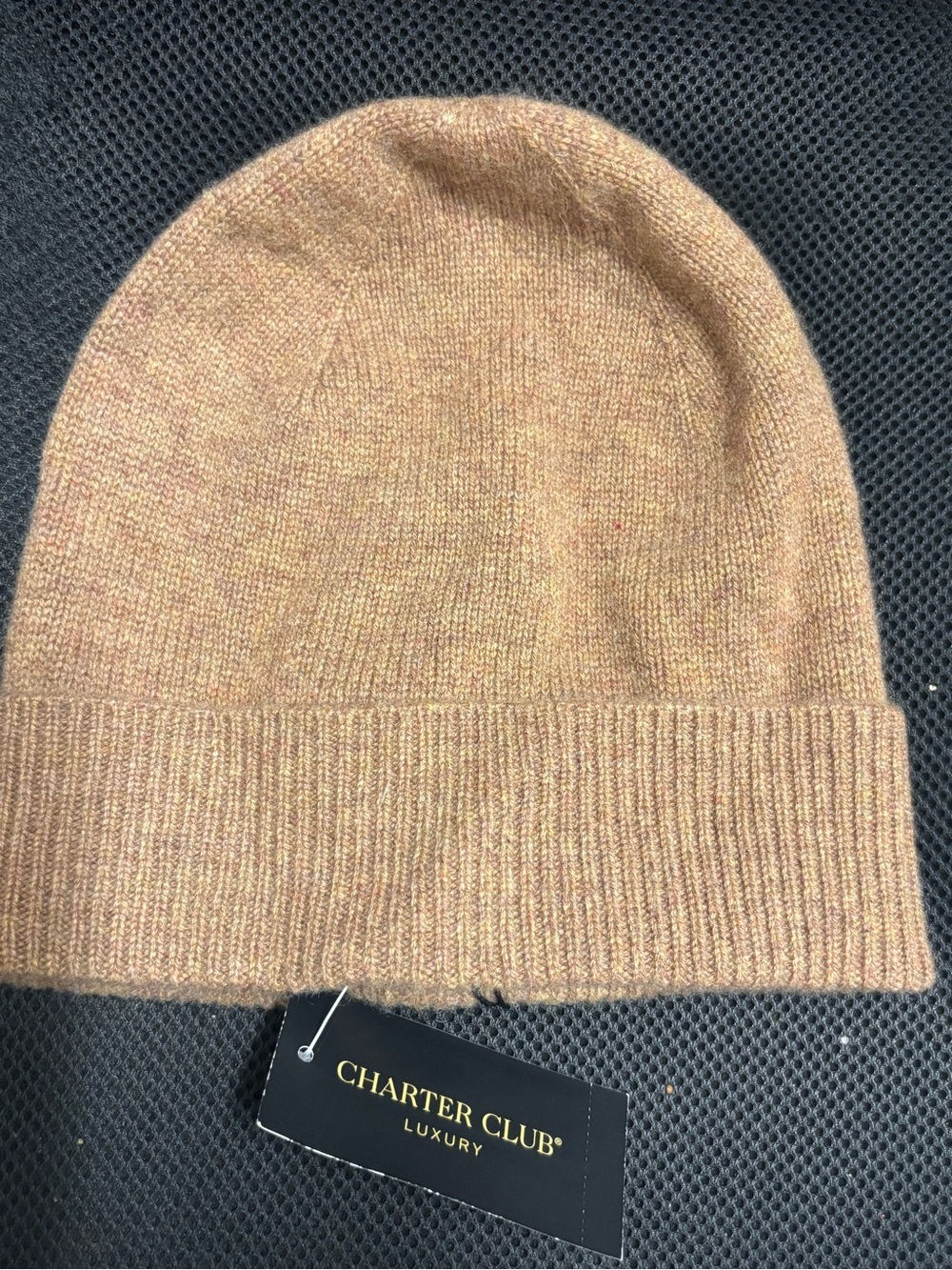 Charter Club Men's Cuffed Beanie in Light Tan